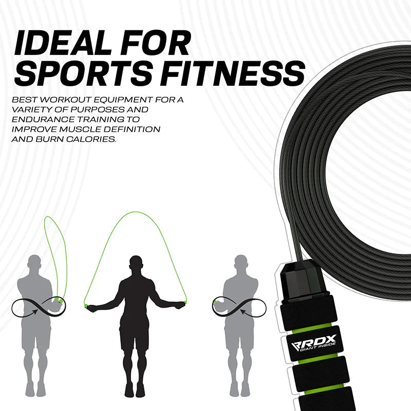 RDX Jump Rope (Green Trim)