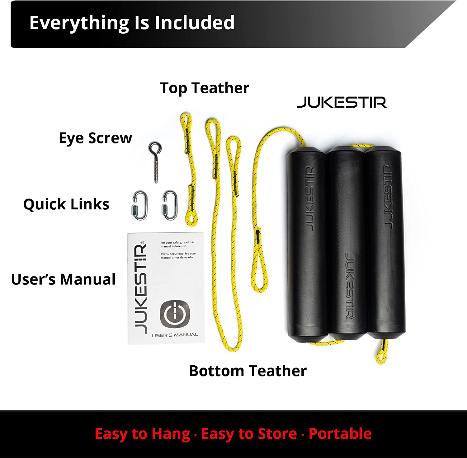 Easy to hang punching bag for boxing with all parts included