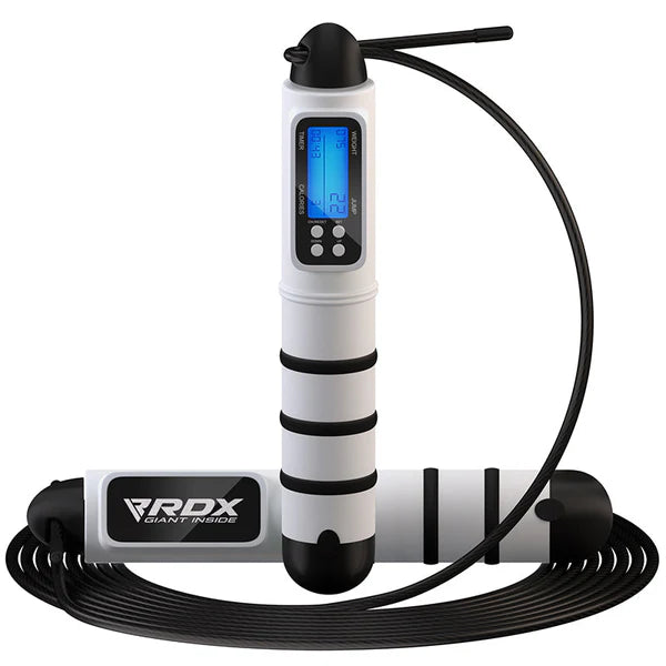 RDX Smart Digital Jump Rope with Calorie Counter & LED Display - 10.3ft Adjustable Speed Skipping Rope for Fitness, HIIT, Boxing Training - Tangle-Free Steel Cable with 360° Rotation